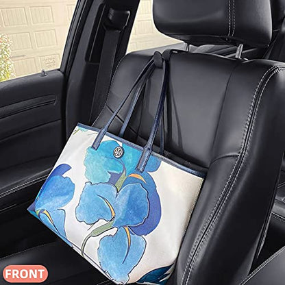 Car Purse Hook, Back Seat Headrest Genuine Leather Hangers Durable Vehicle Organizer Accessory for Hanging Grocery Bags, 2 Pack, Brown - color: Style A - Brown 2 Pack