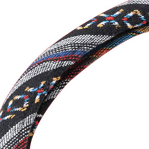 Carbella Woven Boho Bohemian Hippie Saddle Blanket Style Steering Wheel Cover for Women - Fits Most Standard Wheel Sizes 14.5 - 15 inch Woven Style - Aztec / Incan - color: Woven Aztec / Incan
