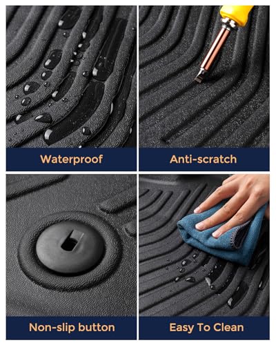 CreekT® for Hyundai Kona Floor Mats 2018-2023 (No for EV),All Weather Heavy Duty Waterproof Floor mats & Cargo Liner for Hyundai Kona Accessories SE SEL N Limited Preferred