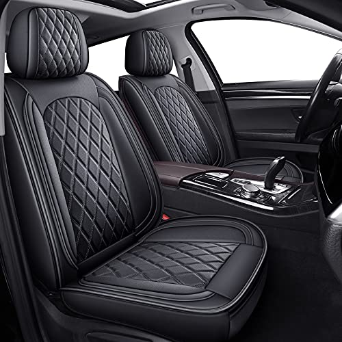 Front Seat Covers for Car, Car Seat Covers Black Car Seat Protectors Waterproof Automotive Seat Covers Vehicle Cushion Cover Breathable Fit for Most Sedan, Truck and SUV (Black,2PCS) - color: Black, size: 2PCS Front