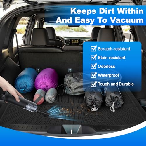 Trunk Liner for 2020-2025 Kia Soul 3D Custom Fit All-Weather TPE Material Waterproof Car Cargo Liner Mat, Black - color: Soul 2020-2025