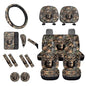 16 Pcs Car Seat Cover Full Sets, Deer Camouflage Hunting Printed Soft Car Front Rear Seat Covers with Steering Wheel Cover Center Console Covers Seatbelt Pads Head Rest Protector Coaster - color: Brown - Deer Camouflage Hunting