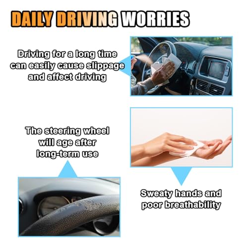 Stretch Elastic Steering Wheel Cover, All-Season Comfort, Warm in Winter & Cool in Summer, Universal 15 Inch Microfiber Breathable Ice Silk, Anti-Slip, Odorless, Easy Carry, Fit Car, SUV (Red)