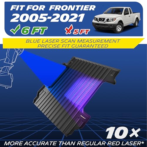 MICHELIN Truck Bed Mat for 2005-2021 Nissan Frontier 6 FT / 73.3" Only, All-Weather Truck Bed Liner, Custom Fit, Durable TPE Bedliner, Non-Slip - size: 3) Frontier | 05-21 | 6 FT
