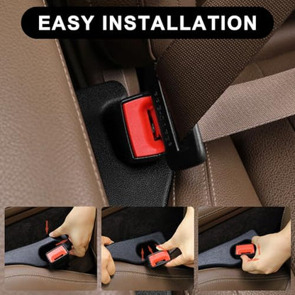 2 Pack Car Seat Gap Filler Car Seat Gap Interior Universal Fit PU Leather Car Seat Gap Plug for Filling Gaps Between Seats and Consoles Stop Things from Dropping