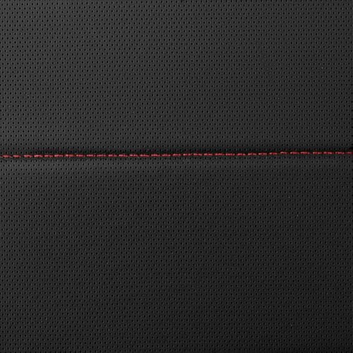 CAR PASS Leather Back Seat Cover,Piping Waterproof Bench Seat Cover, Rear Seat Cover Universal Fit for Cars Sedans SUVs Truck 95% Automotive Interior Backseat Car Covers (Rear,Black and Red) - color: Black Red Rear