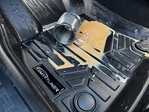 SMARTLINER Custom Fit All Weather Floor Mats 2 Row Liner Set Compatible with 2022-2025 Acura MDX - color: Acura MDX 2022 - 2025