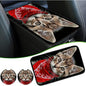 Universal Auto Center Console Pad and 2Pcs Car Coasters Set, Anti Slip Soft Neoprene Car Armrest Seat Box Cover Protector Universal Fit - Car Interior Accessories, Cat - color: 490
