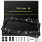 QUANQIUFEI 2 Pack Bling License Plate Frames for Women, Sparkly Rhinestone Diamond Car Accessories with Glitter Crystal Caps (Black) - color: Black