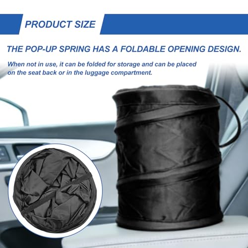 Collapsible Pop-Up Car Trash Can Waterproof Car Garbage Bin and Trash Container for SUV Truck Travel Camping Black
