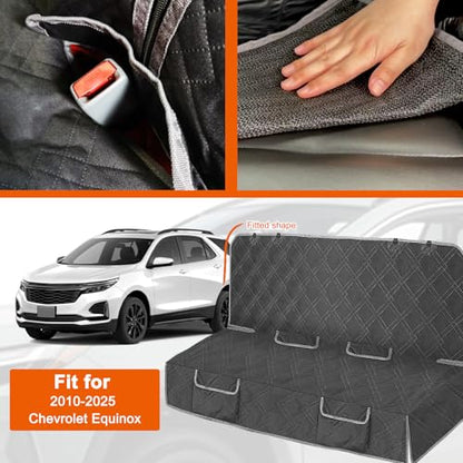 Dog Car Seat Cover Compatible with Chevy Equinox 2010-2025, Waterproof Pet Bench Seat Cover for Back Seat, 600D Heavy Duty Scratch Proof Nonslip Truck Seat Covers for Dogs - size: 2010-2025 Equinox