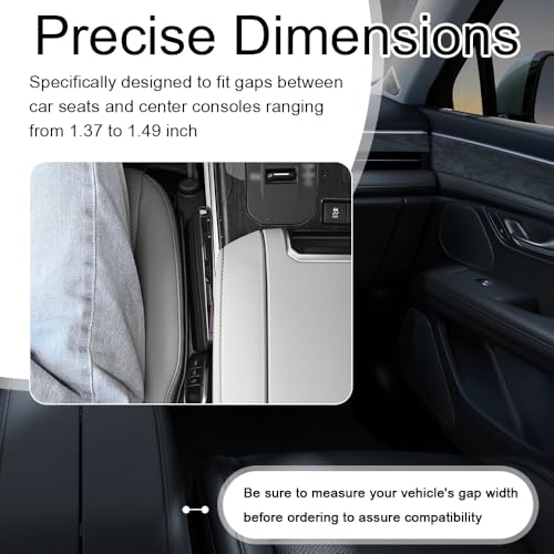 2026 Upgraded Car Seat Gap Filler 2 Pack,3 in 1 Car Seat Gap Organizer with Slot & Hook for Phone/Keys,Universal Anti-Drop in Between Cars Seats Catcher Fits for Truck SUV