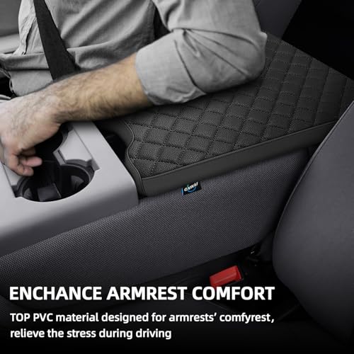Center Console Cover Compatible with Ford F150 2015-2025,2017-2025 F250 F350 F450 with 40/20/40 Jump Seat Armrest Accessories, Leather Armrest Cover Protector (Jump Seat Console Only) - size: Jump Seat 15-25 F150 & 17-25 F250