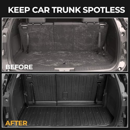 Floor Mats for Toyota Highlander 2020-2026, All Weather Floor Mats Trunk Cargo Liner with Backrest Protectors Accessories, Full Coverage Set (Fit 7 Seats)