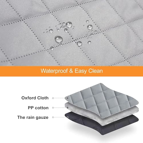 GXT Dog Back Seat Cover Protector for Cars SUV and Trucks with Mesh Window, Scratchproof Nonslip and Waterproof Material - color: Grey, style: Seat Cover Only