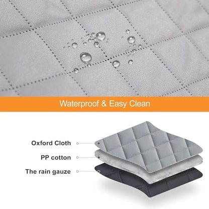 GXT Dog Back Seat Cover Protector for Cars SUV and Trucks with Mesh Window, Scratchproof Nonslip and Waterproof Material - color: Grey, style: Seat Cover Only