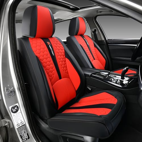 for Nissan Rogue 2008-2026 Car Seat Covers, Red Car Seat Covers, Faux Leather, Full Set of 5 Seats, Waterproof, Anti-Slip, Beautify Interior, Beautify the Interior of Old Cars - color: Luxury_Red