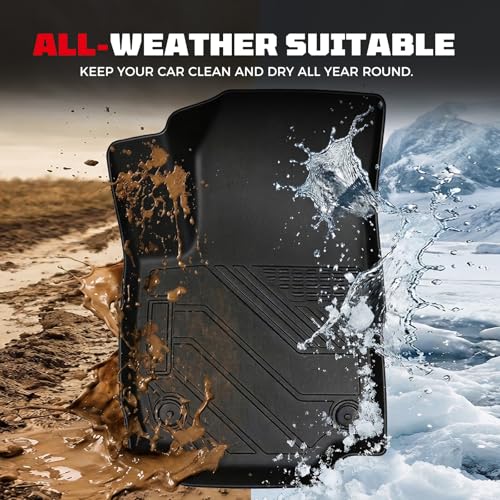 TPE Floor Mats Set for Chevy Equinox/GMC Terrain 2026 2025, All Weather TPE Custom Fit Floor Liners & Cargo Liner & Backrest Mats (Not for EV), Car Floor Mats Accessoires, Black - size: 7.For Chevy Equinox/GMC Terrain|25-26|Full Set