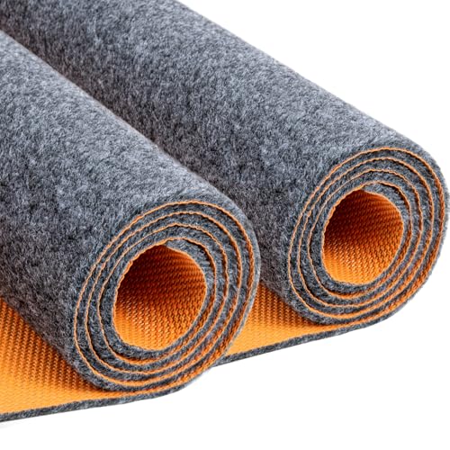 2-PC 64 X 32 Inch Heavy Duty Oil Spill Mat, 6.5mm Thickened Garage Floor Mat for Under Car, 1/4" Waterproof Rubber Backing Absorbs Oil Quickly, Washable, Reusable, Durable, Non-Slip - size: 5'4" x 2'8"