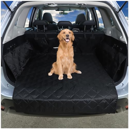 Cargo Liner for Dogs Compatible with Subaru Forester 2019-2024, Pet Dog Trunk Cargo Liner, Waterproof Anti-Dirty Pet Cargo Cover Dog Seat Mat, with Bumper Flap Protector - color: Black