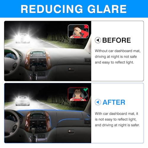 Autorder Gray Dashboard Cover Mat for Toyota Sienna 2004-2010 Accessories Dash Cover Upgrade Polyester Dash Mat Sunshade Glare UV Rays Protector - size: Gray 2004-2010 Toyota Sienna