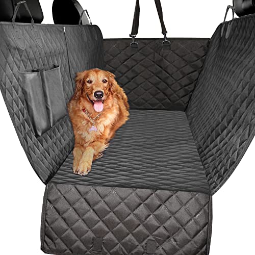Vailge Extra Large, 100% Waterproof Dog Seat Cover for Back Seat with Zipper Side Flap, Heavy Duty car Hammock Pet Seat Cover for Cars Trucks suvs - color: Black, size: X-Large(60"W x 64"L)