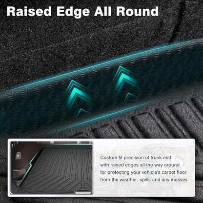 Mixsuper Cargo Liner Custom Fit for 2019-2025 Honda Passport All Weather Trunk Liner Anti-Slip Rear Cargo Mat Black - size: Fit for Honda Passport | 2019-2025