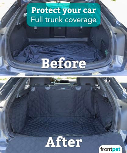 SUV Cargo Liner for Dogs - Water-Resistant Pet Trunk Cargo Cover Mat for SUVs and Sedans with Bumper Flap Protector, Trunk Cover, Non-Slip Liner, (35" X 40") Upgraded 2025 - color: Grey