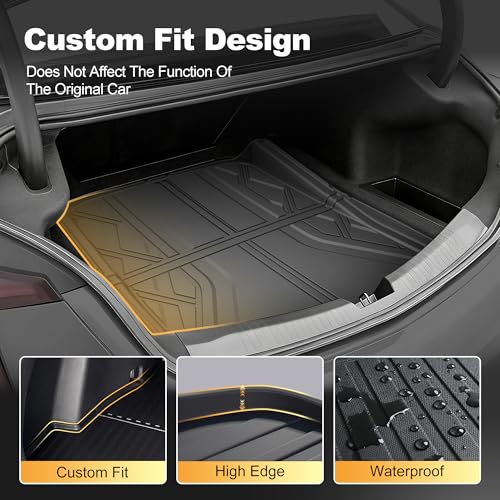 Cargo Liner Compatible with Cadillac CT5 CT5-V 2020-2025 2026 Weather-Resistant Trunk Mats for Cars with Raised Lip Non-Slip Car Rear Trunk Mat Tray Pad Boot - style: 4) for Cadillac CT5 2020-2026 Cargo Liner