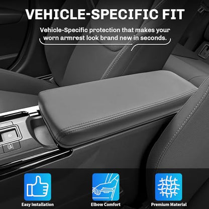 SXCY for 2025 2026 Toyota Prius Armrest Cover for 2025 2026 Toyota Prius Accessories 2026 Prius Center Console Cover 2026 Prius Middle Console Cover (Thin Cover) - color: 2023-2026 Prius Thin Leather Cover