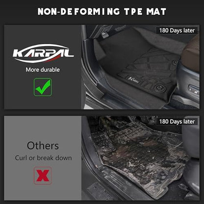 KARPAL Floor Mats Fit for Toyota 4Runner 2013-2024 (NOT fit 2025) & Lexus GX460 2014-2023 (NOT for 2025), Custom Fit All Weather TPE Floor Liners, 1st & 2nd Row Mat, 4Runner Accessories - style: 2013-2024 | For Toyota 4Runner | 1st & 2nd Row
