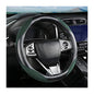 Steering Wheel Cover for Women and Men, Carbon Fiber Plush Steering Wheel Cover Soft Anti-Slip Comforting, Universal 15 Inches Steering Wheels Accessories (Carbon Fiber Black/Green) - color: Carbon Fiber Black/Green