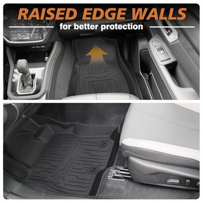 TripleAliners Floor Mats 1st & 2nd Row Compatible with 2025 2026 Subaru Forester Accessories TPE All-Weather Protection Floor Liner Anti Slip (Won't Fit Hybrid) - size: Forester | 2025+
