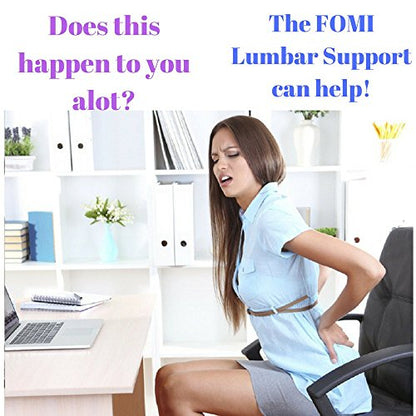 FOMI Firm Gel Foam Back Support (14" x 15") Care | Upper Lower Thoracic and Lumbar Support for Car, Home, Office Chair | Promotes Healthy Posture, Sciatica Pain Relief