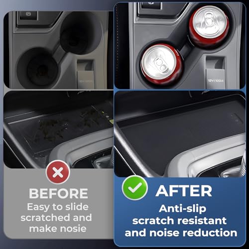 Cup Holder Insert & Wireless Charging Protective Mats for Subaru Crosstrek/Impreza 2026 2025 2024, Center Console Interior Accessories Cup Holder & Wireless Charger Cover Pad, Black - style: Fits for 2024-2026 Crosstrek/Impreza