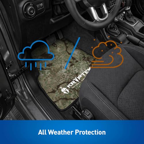 Coverking Universal Car Floor Mats Set of 2 (Front Driver and Passenger) Kryptek Transitional Brown Camo - All-Weather Protection for Mud, Rain, Spills, Non-Slip Backing, Fits Cars Trucks SUVs Jeeps - style: Kryptek Transitional Brown