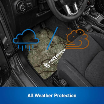 Coverking Universal Car Floor Mats Set of 2 (Front Driver and Passenger) Kryptek Transitional Brown Camo - All-Weather Protection for Mud, Rain, Spills, Non-Slip Backing, Fits Cars Trucks SUVs Jeeps - style: Kryptek Transitional Brown