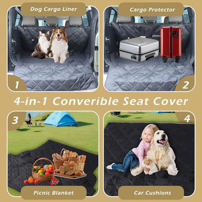PIUGILH Car Trunk Pet Mat Cargo Liner Compatible with Land Rover Defender 2020 2021 2022 2023 2024 2025, Rear Seat Trunk Protector Cover Mat Interior Accessories (for Trunk)