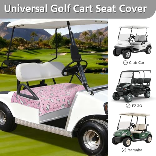 Golf Cart Seat Covers, Universal Golf Cart Seat Towel Blanket for Yamaha, EZGO, Club Car, Icon and More 2-Seat Carts, 100% Microfiber Keeps Seat Comfortable and Clean - color: golf