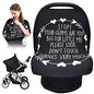 Metplus Car Seat Cover Baby, No Touch Sign Carseat Canopy, Nursing Breastfeeding Covers, Stretchy Universal Fit, Multi-Use for Stroller/Shopping Cart/High Chair, Gender Neutral Shower Gift - color: Black