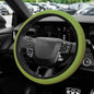 Elastic Stretch Steering Wheel Cover, Steering Wheel Protector, 15 Inch Anti-Slip Breathable Microfiber Ice Silk Protection, Easy Carry, Warm in Winter & Cool in Summer for Cars (Yellow Green) - color: Yellow Green