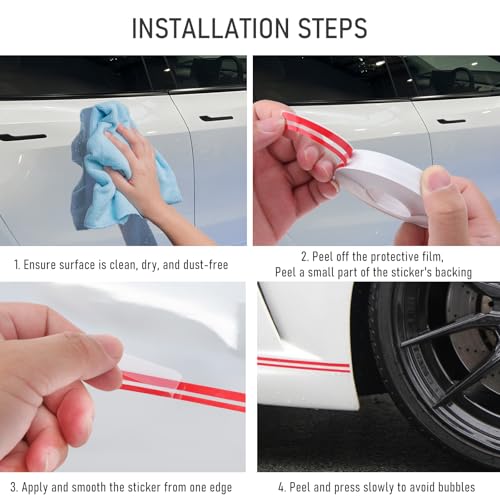 2 Rolls 32Ft Car Pinstripe Tape, Automotive Pinstriping Tape Stickers Vinyl DIY Stripes Pinstripe Emblems Trim Decals for Car, SUVs, Pickups, Motorcycle and Boat, Racing Stripes (Red) - color: Red-2