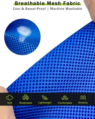 Golf Cart Seat Covers Front & Rear Set for Club Car Precedent | Also Fits Club Car Tempo & Yamaha G29 | Breathable Mesh | Cool & Sweat-Proof | Machine Washable | Easy to Install, Black&Blue - color: Black & Blue, size: Rear + Front Seat Precedent TEMPO YA