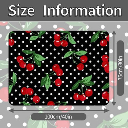 Universal Car Trunk Mat 29" x 39",Cherry Polka Dot Print All Weather Trunk Protection Cargo Liner, Durable Cargo Mat Rear Trunk Liner, Stylish Vehicle Interior Accessories Suitable for Most Car Models - color: Cherry Polka Dot