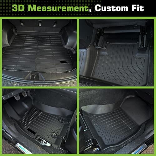 Floor Mats for 2012-2015 Honda Civic & Civic Si Only Sedan (Not for Coupe), TPE Waterproof Non-Slip All-Weather Protection Custom Fit (Floor Mats & Cargo Liner)