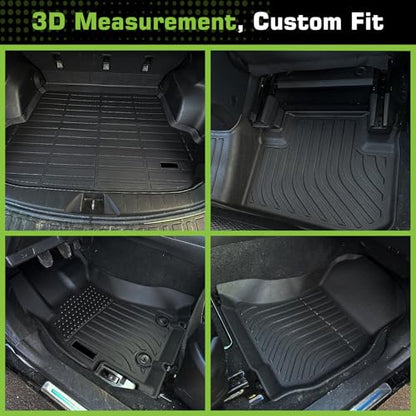 Floor Mats for 2012-2015 Honda Civic & Civic Si Only Sedan (Not for Coupe), TPE Waterproof Non-Slip All-Weather Protection Custom Fit (Floor Mats & Cargo Liner)