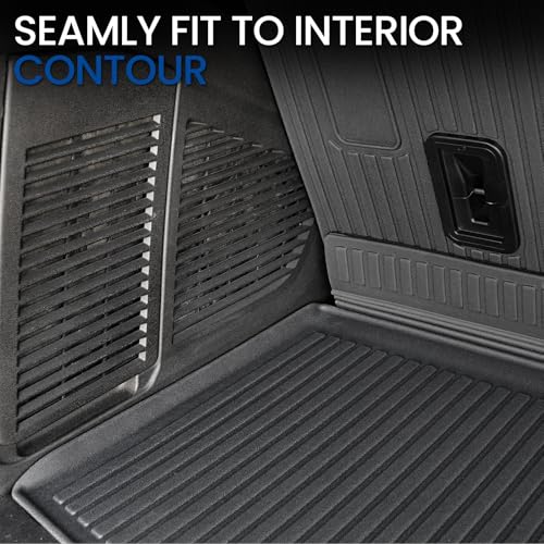 Cargo Mat Backrest Mats for 2021-2025 2026 Chevrolet Chevy Tahoe/GMC Yukon Accessories(Not for Yukon XL), All Weather TPE Trunk Liner 3rd Row Seat Back Covers(Cargo Mat+3rd Row Backrest Mat) - style: Cargo Mat+3rd Row Backrest Mat