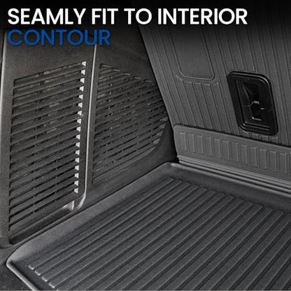 Cargo Mat Backrest Mats for 2021-2025 2026 Chevrolet Chevy Tahoe/GMC Yukon Accessories(Not for Yukon XL), All Weather TPE Trunk Liner 3rd Row Seat Back Covers(Cargo Mat+3rd Row Backrest Mat) - style: Cargo Mat+3rd Row Backrest Mat