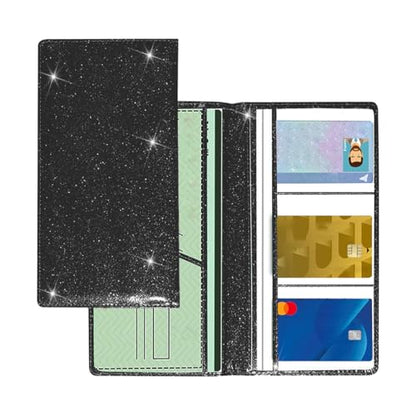 Car Registration and Insurance Holder, PU Leather Automotive Glove Box Document Compartment Organizer with Magnetic Shut, Cards Driver License Holder, Universal Vehicle Accessories (Black) - color: Black