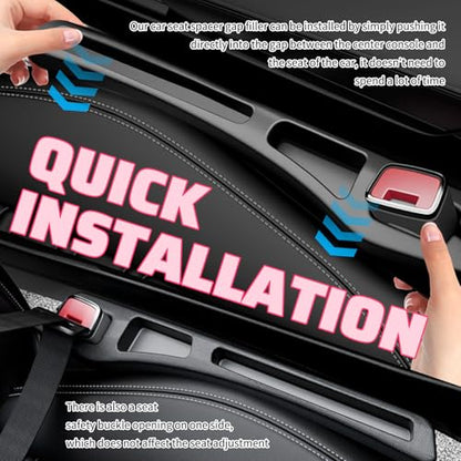 2PCS New Car Seat Gap Filler Organizer with Cell Phone Holder,Versatile Car Side Seat Gap Filler for Filling Gaps & Storing Items,2 in 1 Cars Gaps Seats Fillers